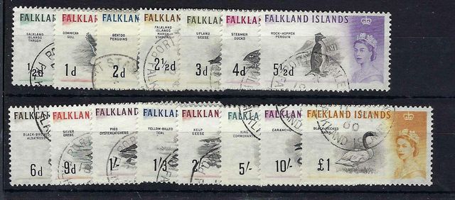 Image of Falkland Islands SG 193/207 FU British Commonwealth Stamp